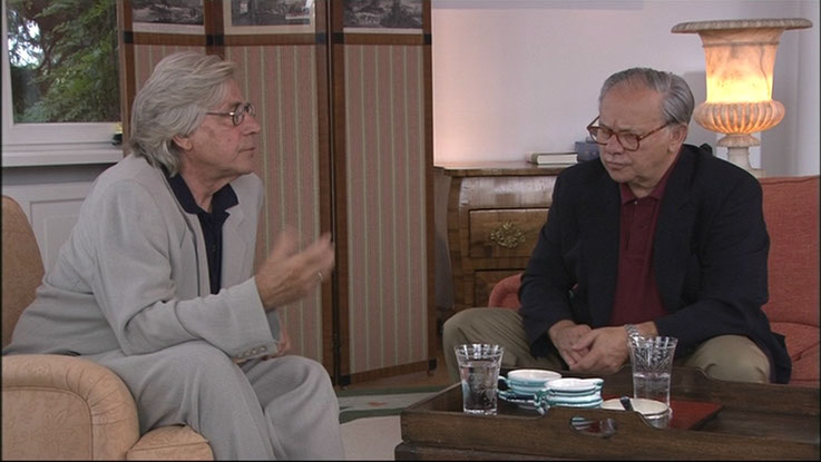 Prof. Dr. Bazon Brock interviews Hubert Burda about parallels between antique heroes saga and today´s news reports
